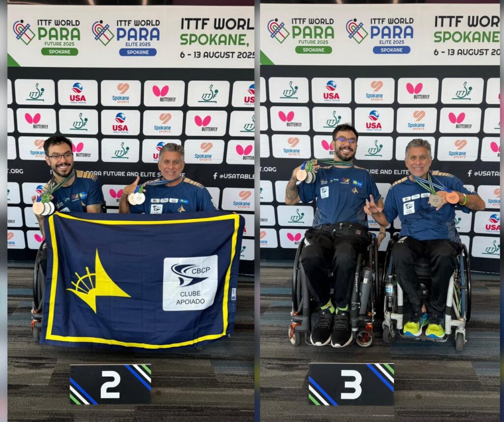 Dupla de mesatenistas do Iate avança quatro posições no ranking mundial