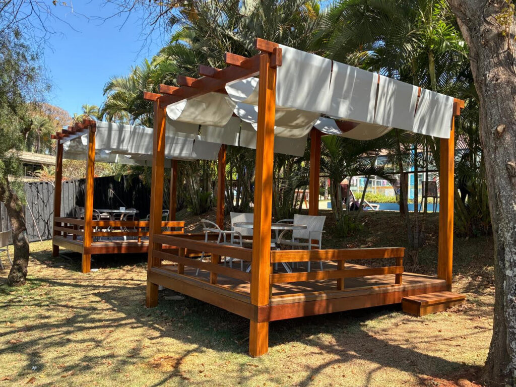 Gazebos da Piscina do Feijão estão de cara nova