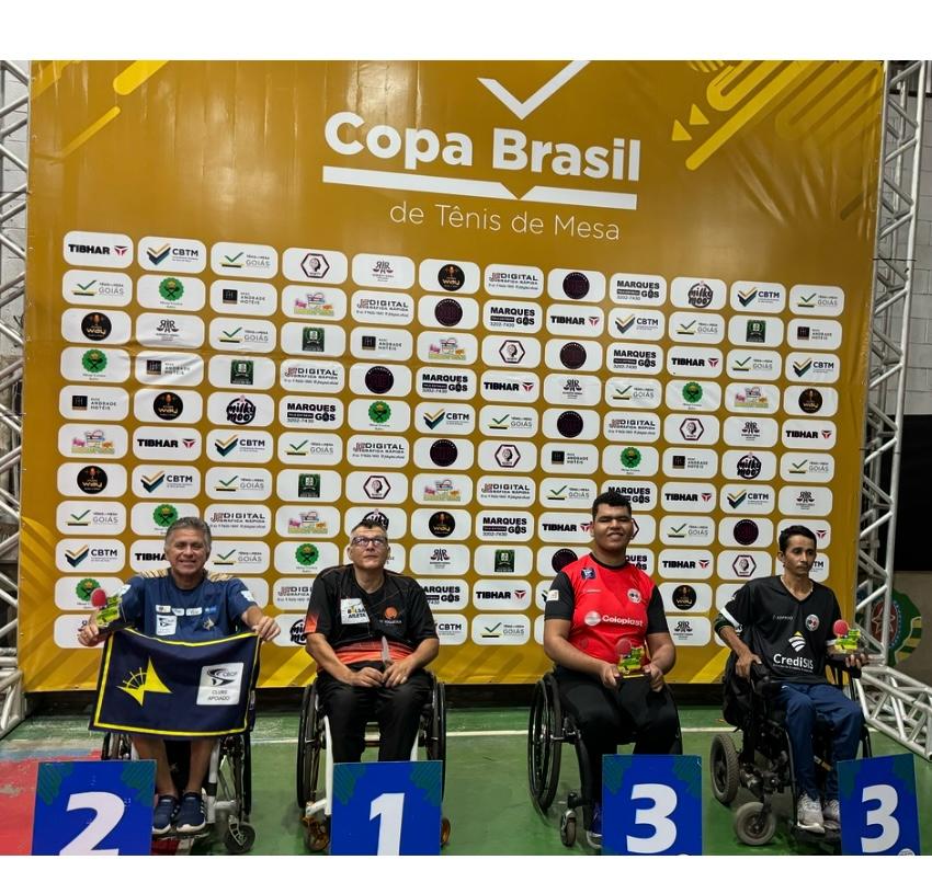 ate conquista cinco medalhas na Copa Brasil de Tênis de Mesa em Goiânia