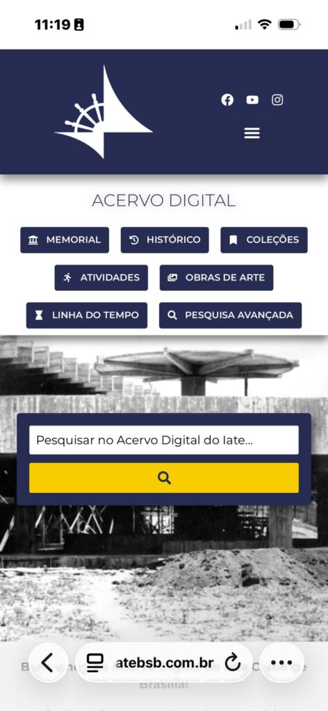 Novo site do acervo histórico da Diretoria Cultural